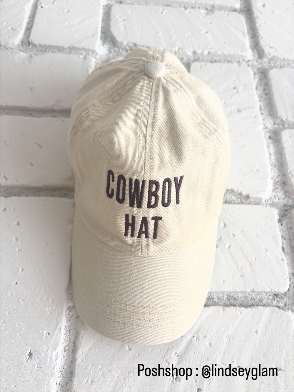 Cowboy Hat' Cream Baseball Cap